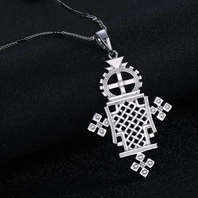 Ethiopian Silver Cross Necklace