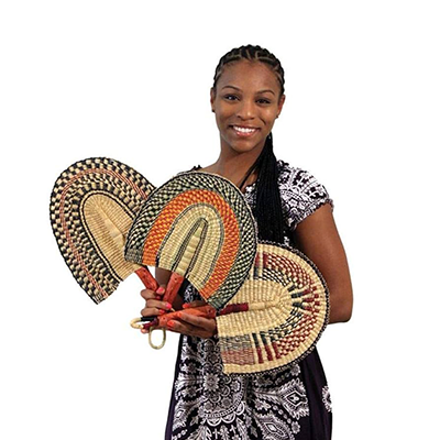 Woven Raffia Fan