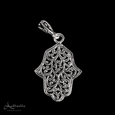 Moroccan Silver Hamsa Amulet