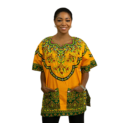Kente Cloth Print Dress